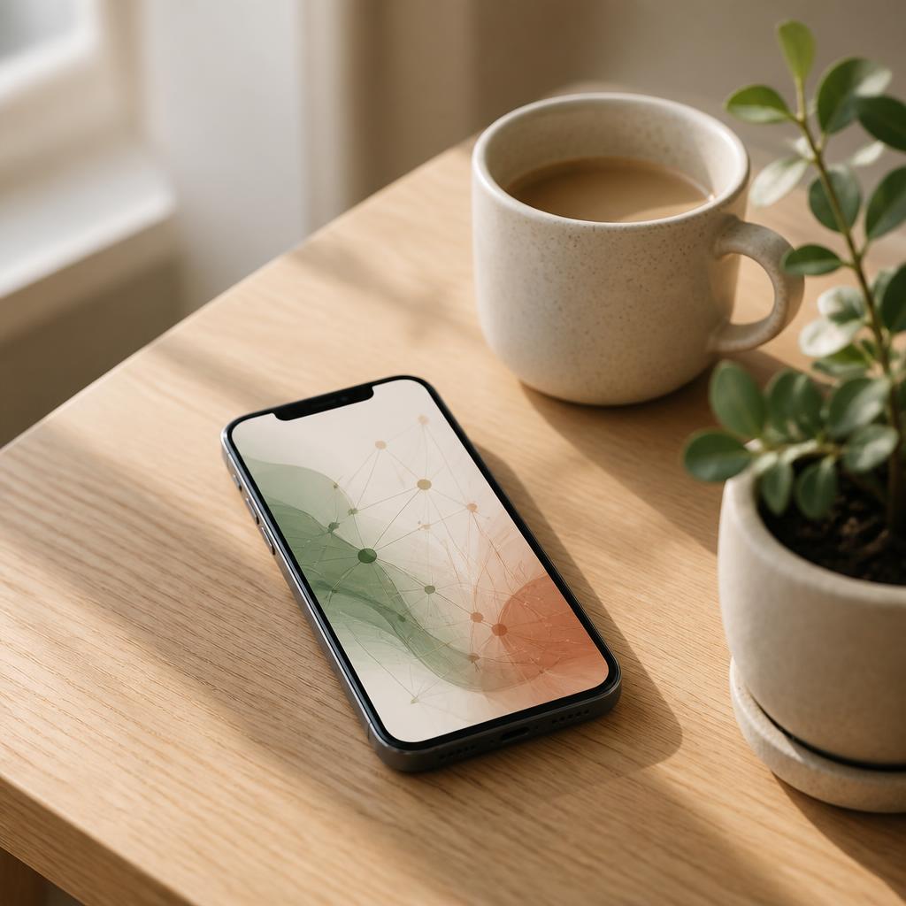 SmartEating-appen med KI-visualisering på en iPhone
